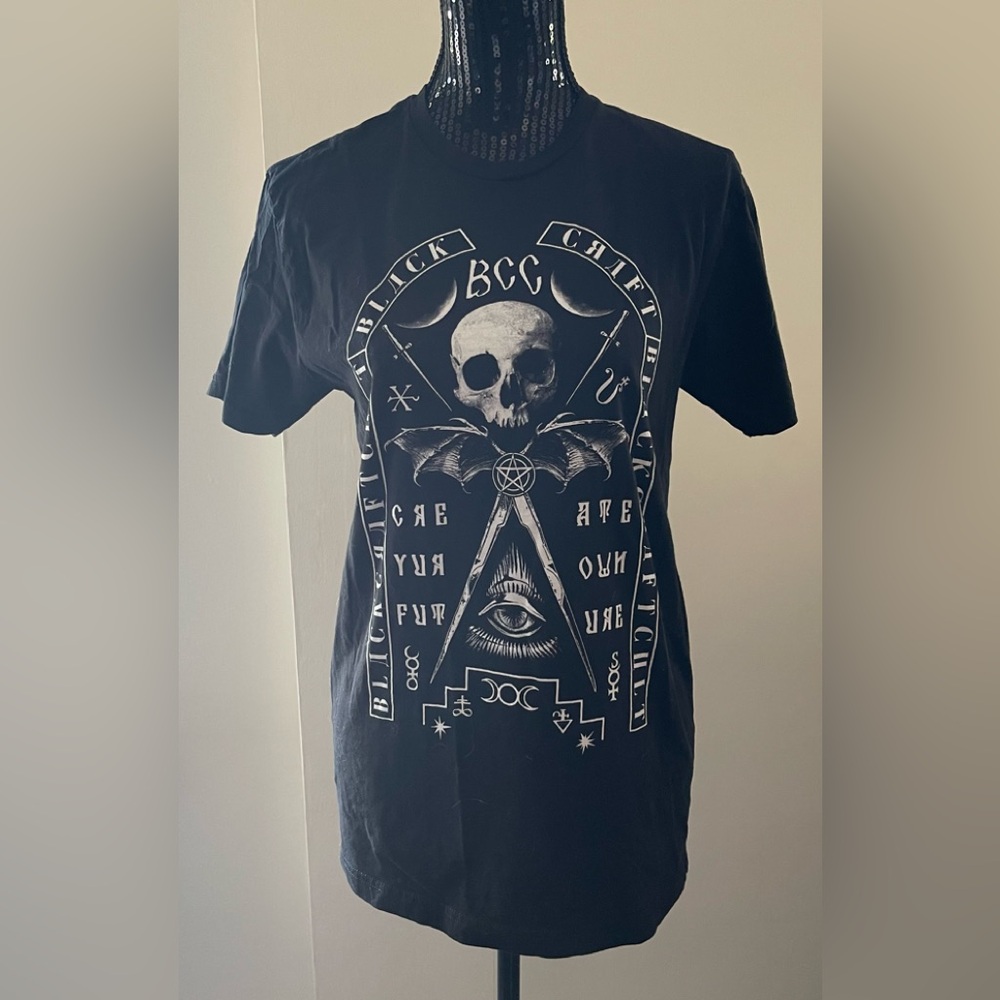 Black Craft Black Skull T-Shirt Size Medium
